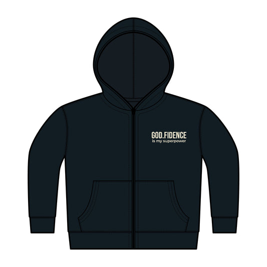 Toddler Zip Hoodie - "GOD.FIDENCE™ is my superpower"