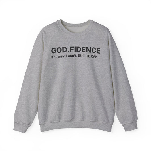 The GOD.FIDENCE Crewneck Sweatshirt | Faith Inspirational Apparel