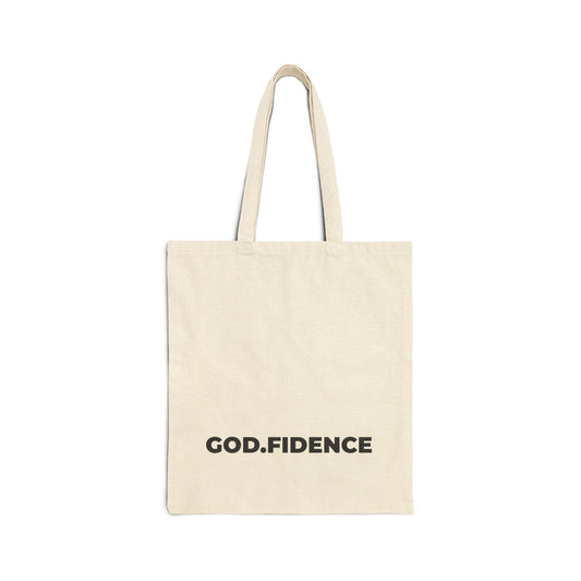 The GOD.FIDENCE™ Canvas Tote —  Inspirational Faith Grocery Bag