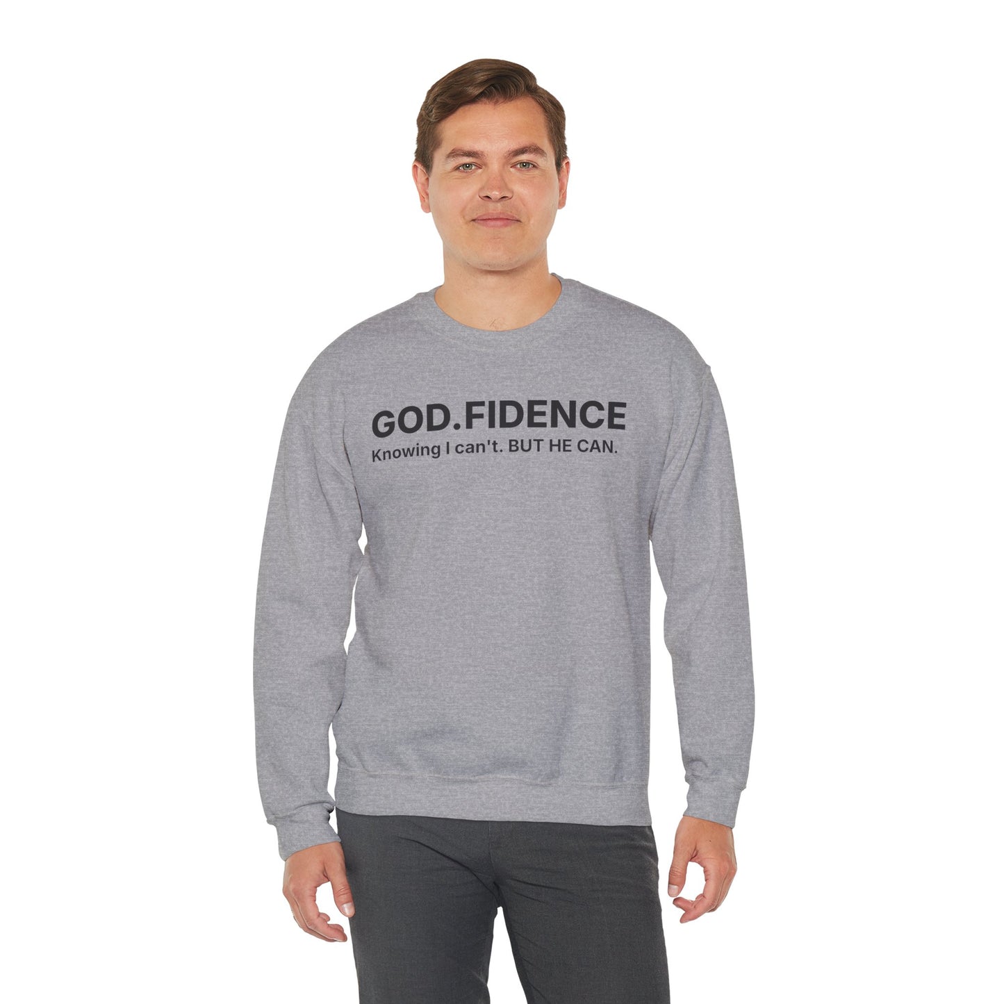 The GOD.FIDENCE Crewneck Sweatshirt | Faith Inspirational Apparel