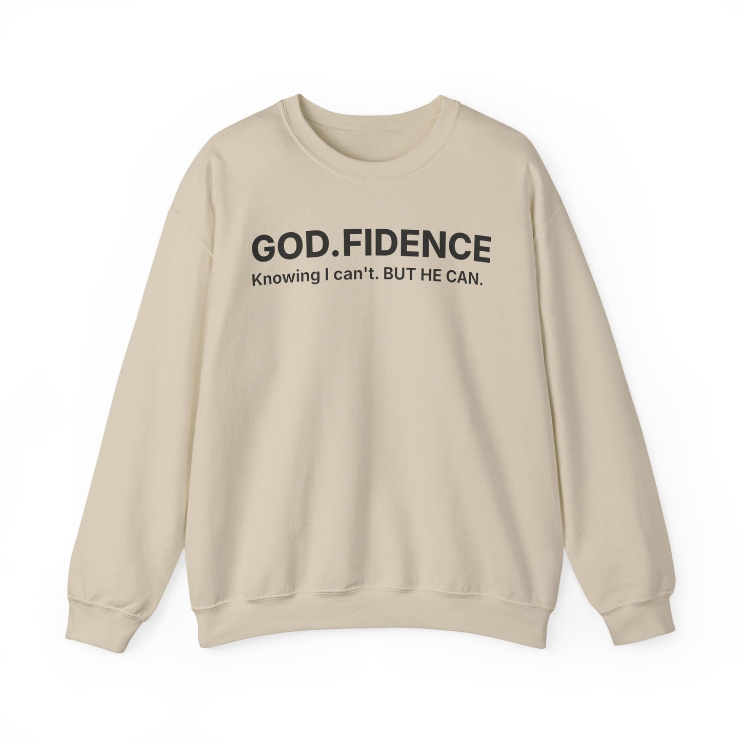 The GOD.FIDENCE Crewneck Sweatshirt | Faith Inspirational Apparel
