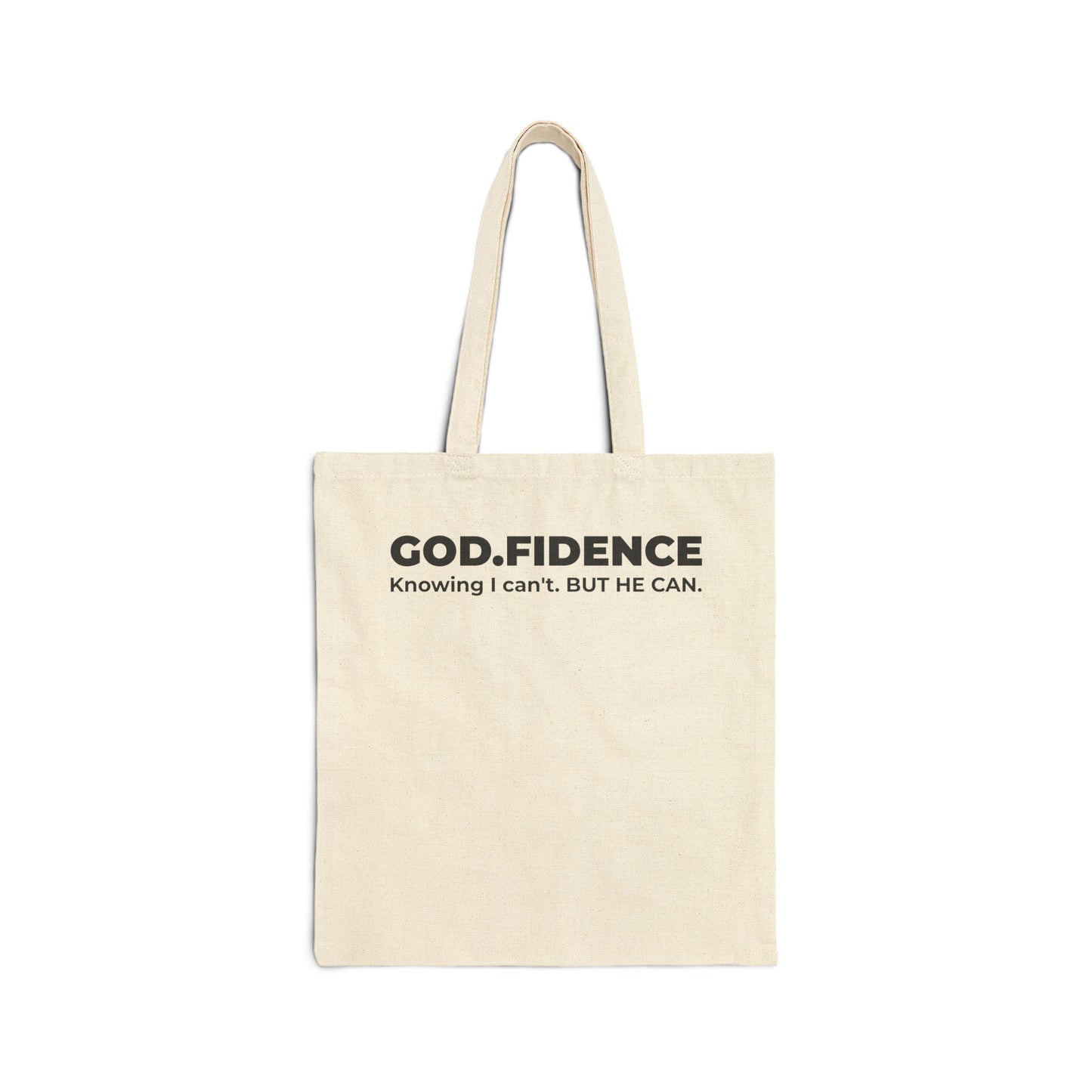 The GOD.FIDENCE™ Canvas Tote —  Inspirational Faith Grocery Bag