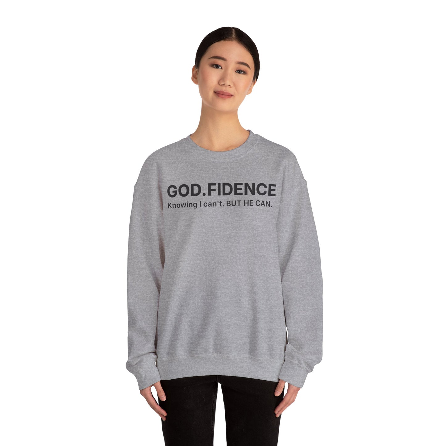 The GOD.FIDENCE Crewneck Sweatshirt | Faith Inspirational Apparel