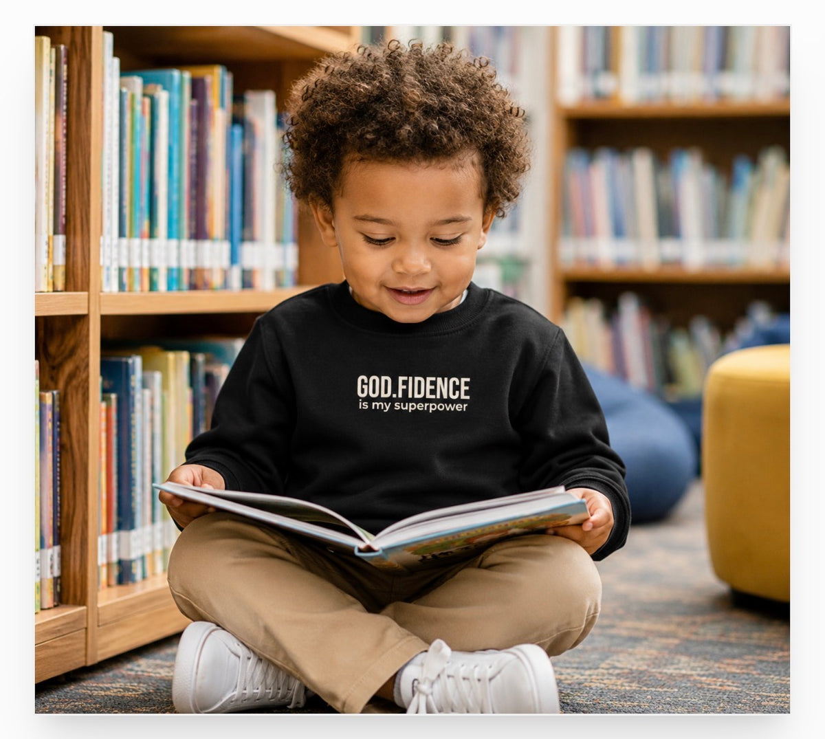 Toddler Sweatshirt - "GOD.FIDENCE™ is my superpower"