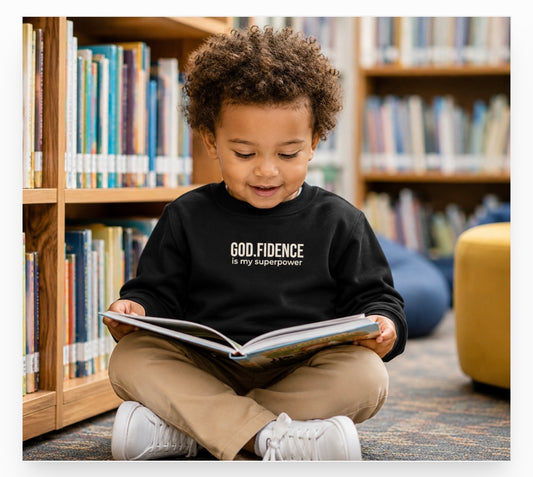 Toddler Sweatshirt - "GOD.FIDENCE™ is my superpower"