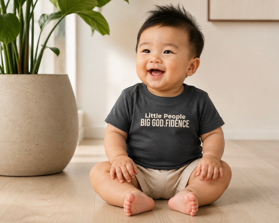 Infant Tee - "Little People, Big God.fidence" Faith Baby Shirt
