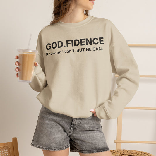The GOD.FIDENCE Crewneck Sweatshirt | Faith Inspirational Apparel