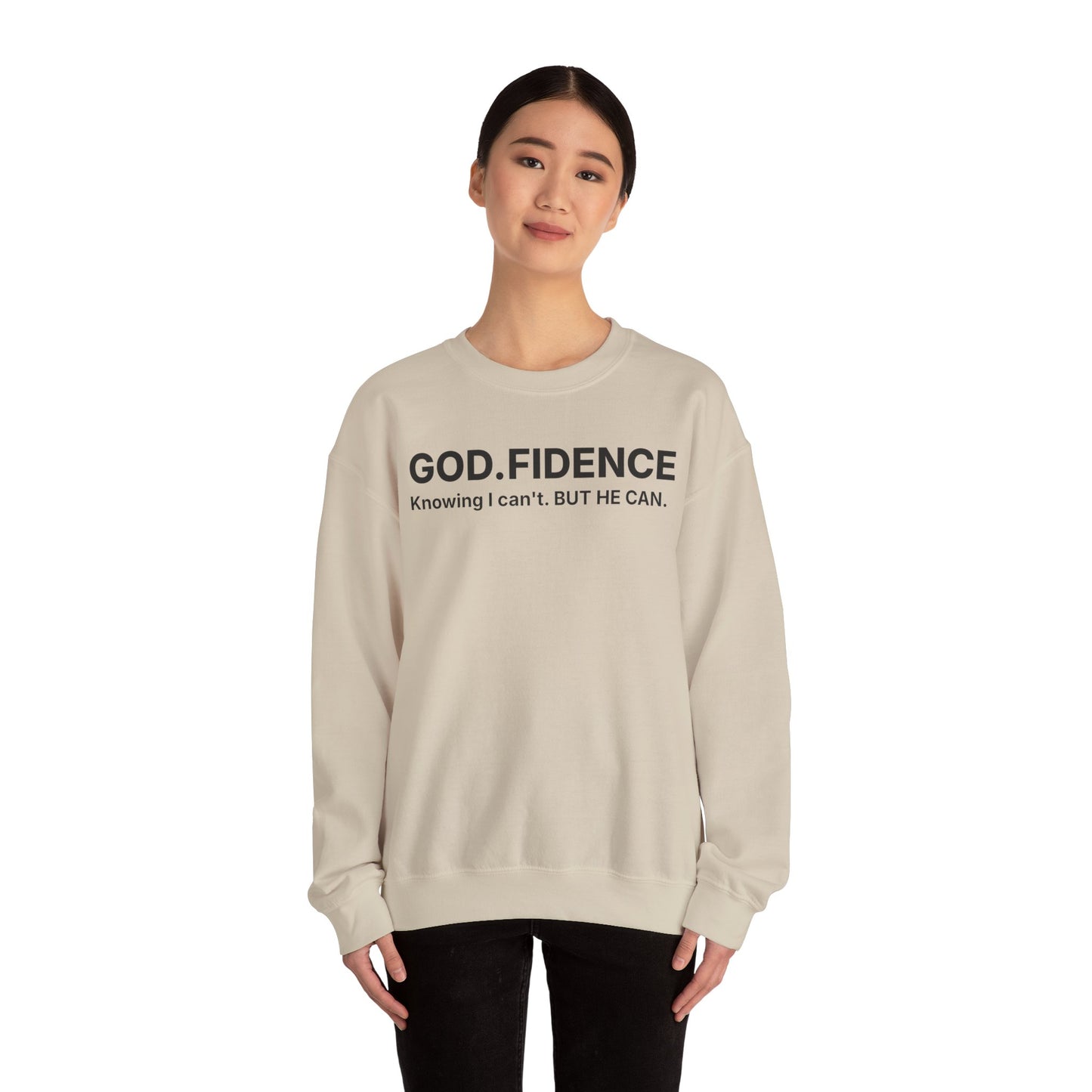 The GOD.FIDENCE Crewneck Sweatshirt | Faith Inspirational Apparel