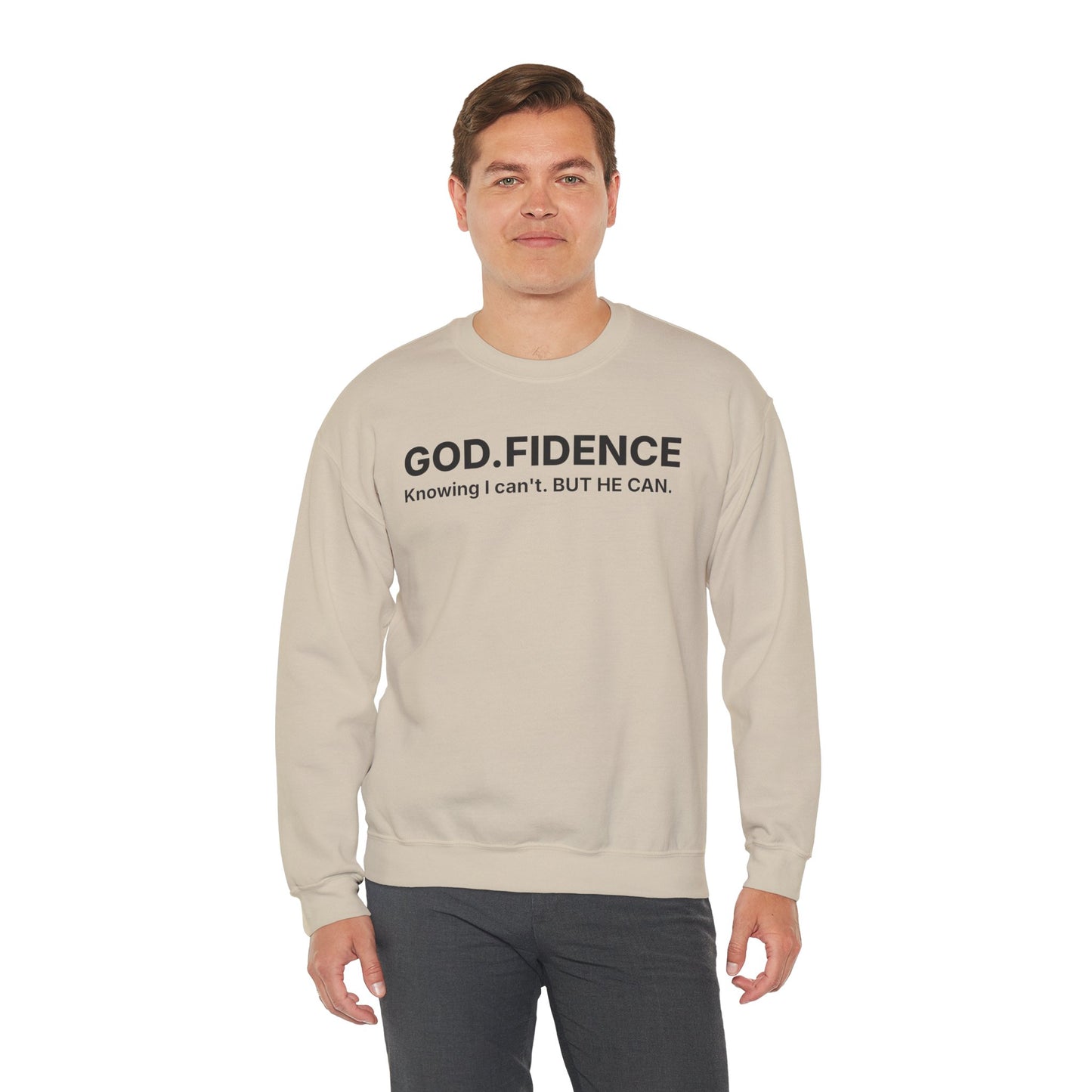 The GOD.FIDENCE Crewneck Sweatshirt | Faith Inspirational Apparel